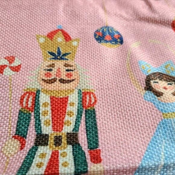 Pink Nutcracker Pillow Cover Decorative Case Accent Xmas Holiday Christmas Decor - Picture 6 of 10